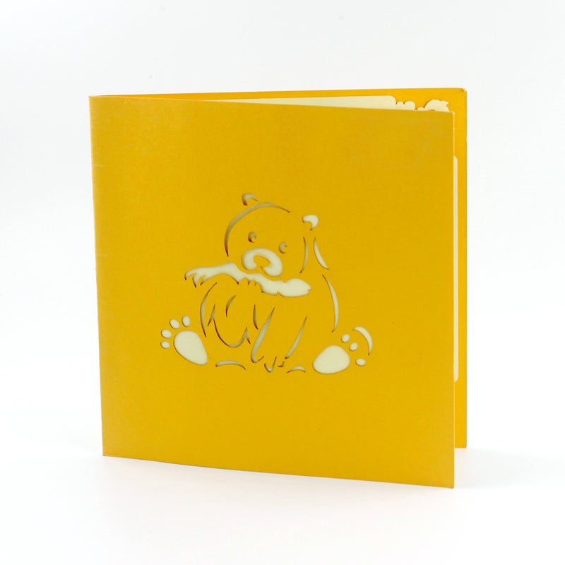 CUTE POPUP - Father's Day Card, Bear Catching Salmon Pop Up Card, Happy Birthday Popup Card, Greeting Cards, Perfect Handmade Present for Family and Friends or Fishing Lovers on Any Occasion - Image 4